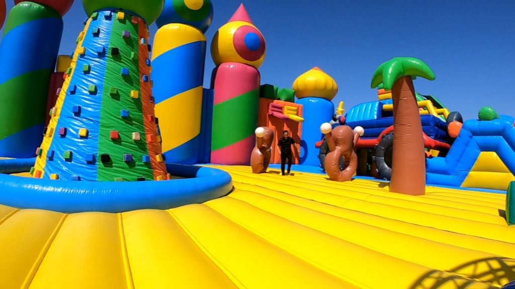 bounce houses